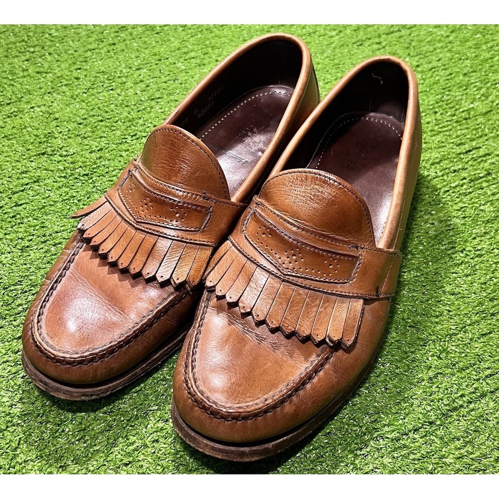 Vintage Allen Edmonds Laoafers 10.5 Chestnut Cognac Leather Drivers USA Made